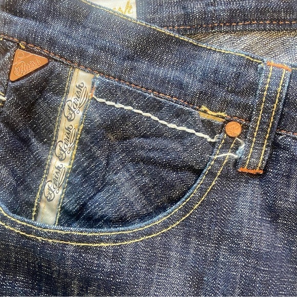 Parish Health Wealth &Wisdom Men’s Jeans Size 38 Dark Wash Button Fly Streetwear - Picture 4 of 16